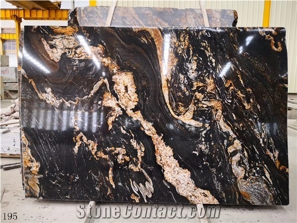 Universe Gold Marble Slab Decoration Tiles Bookmatched Use
