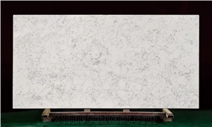 Beautiful Pattern White Calacatta Quartz Decorative Stones Slab