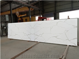 Engineered Stone Calacatta Quartz Stone Slabs - 5003 Silk Road