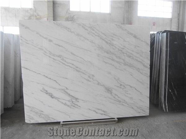 Natural White Guangxi Marble Flooring Tiles
