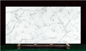 Polished Surface Withe Quartz Countertops Slab
