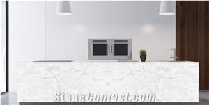 Quartz Stone Kitchen Countertop White Quartz Island Top