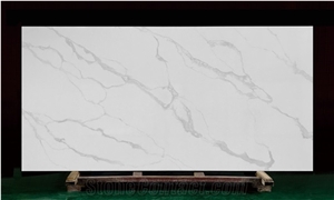 White Artificial Stone Calacatta Quartz for Countertop