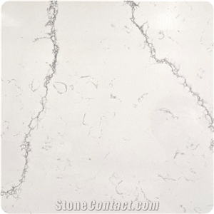 White Calacatta Polished Surface Quartz Slab