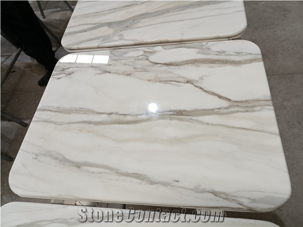 Calacatta Vagli Natural Marble Tops for Bedside Table