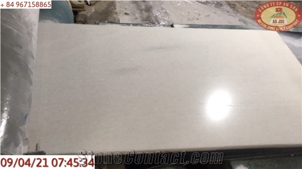 70x140x3 cm Cloudy Cheapest Crystal White Marble Viet Nam