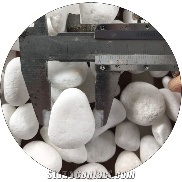 High Roundness Pure White Pebble Stone for Decoration
