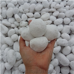 Hot Selling Snow White Pebble for Landscaping Stone