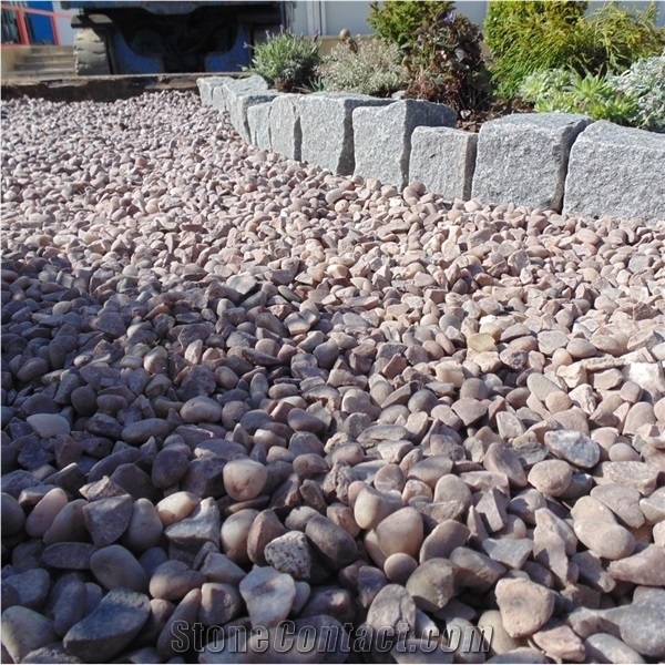 Pink Crushed Stone for Landscaping