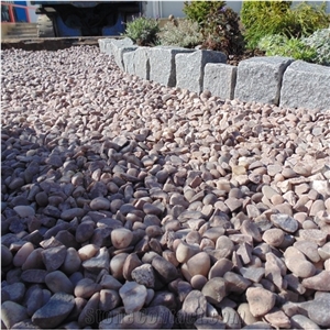 Tumbled Pink Pebble Stone for Landscaping