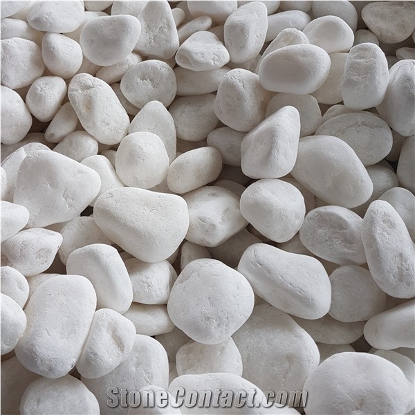 White Pebbles for Landscaping Garden