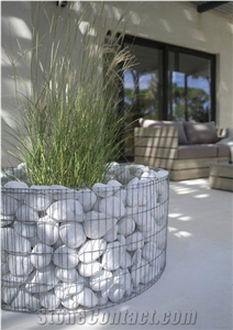 White Pebbles for Landscaping Garden