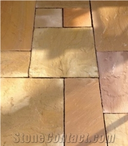 Yellow Sandstone Tiles Customized Size for Paving