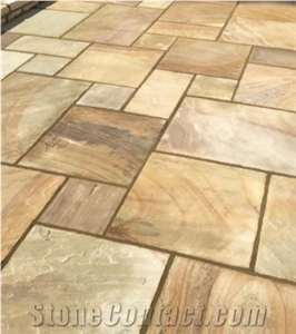 Yellow Sandstone Tiles Customized Size for Paving