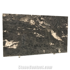 3cm Cosmic Black Titanium Granite Slab Sea Wave Tile Price