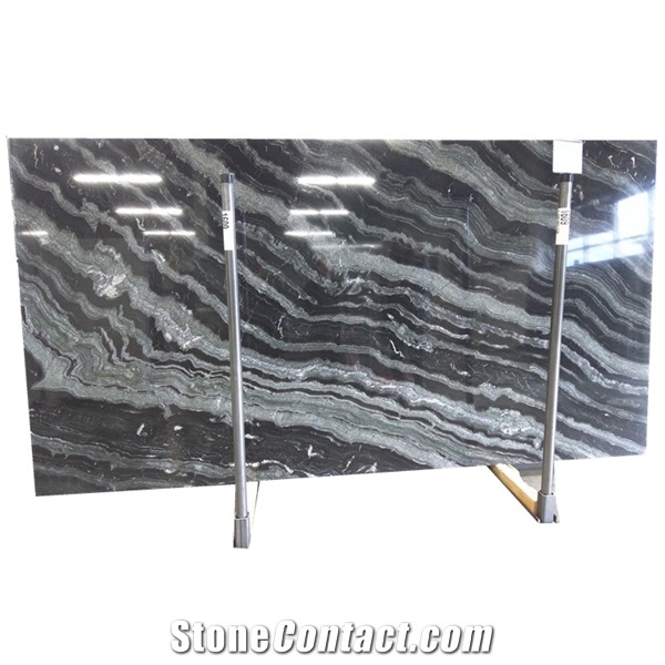 Agata Black Granite Slab Floor Tile Granite Price