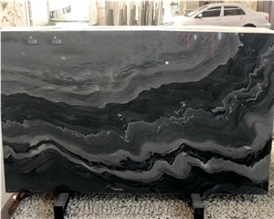 Bhainslana Black Marble with White Veins for Decoration