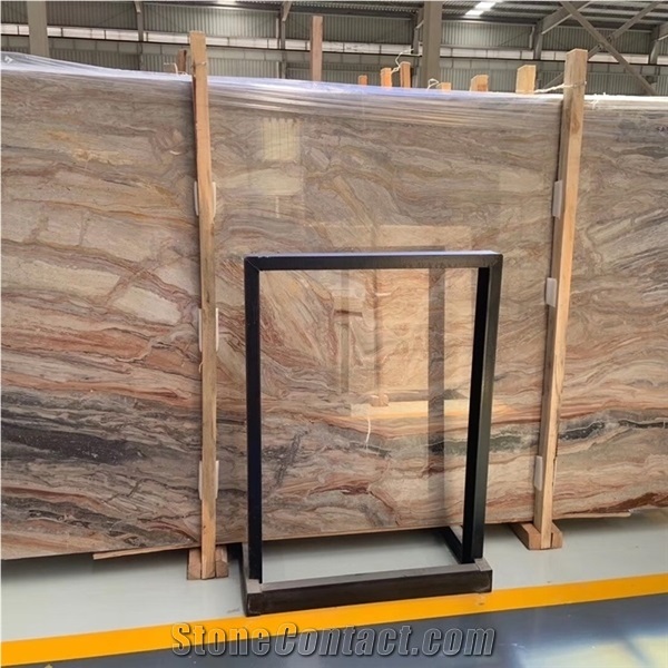 Brown Veins Arabescato Orobico Marble Slab and Tiles