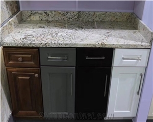 China Stone Sienna Beige Granite Slab for Kitchen Countertop