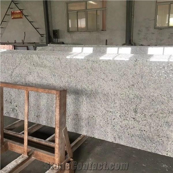 New Kashmir White Granite Slab Cut Tile Floor and Kitchen