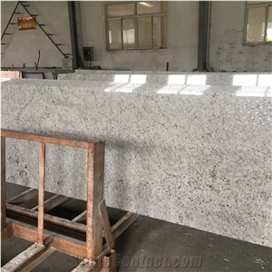New Kashmir White Granite Slab Cut Tile Floor and Kitchen