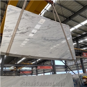 White Mont Blanc Marble Slab Grey Vein for House Decor