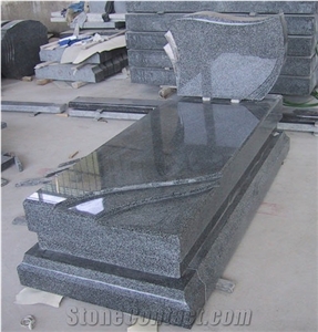 G654 Dark Grey Jewish Tombstone Headstone
