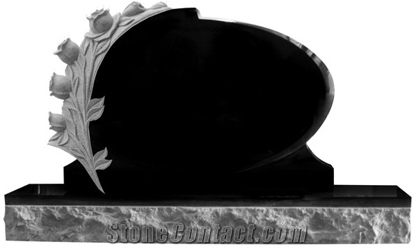 G654 Dark Grey Jewish Tombstone Headstone
