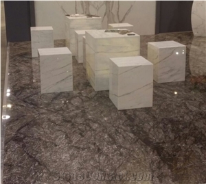 Grey Lido Marble Blocks, Tiflet Dark Marble Blocks