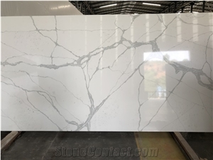 Calacatta Artificial Quartz Slabs Tiles Kitchen Surface