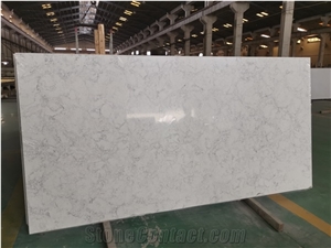 Carrara White Quartz Slabs Tiles Kitchen Bathroom Factory