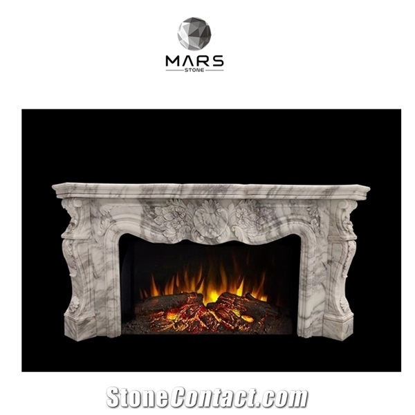 Contemporary Fireplace and Stone Marble for Indoor Fireplace