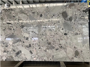 Grey Marble Big Polished Slab Wall Panels Decorative