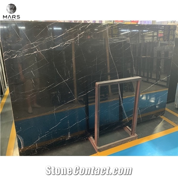 High Quality Natural Black Marble Slabs Nero Marquina