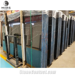 High Quality Natural Black Marble Slabs Nero Marquina