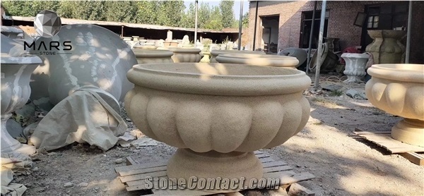 Wholesale All Kinds Of Granite Flower Pot Gardening Pots