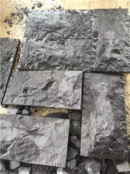 Zhangpu Black Granite Stone Mushroom Garden Walling Tiles