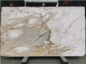 Italy Calacatta Oro White Marble with Gold Veins Slab