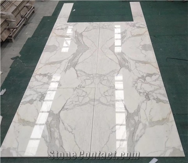 Luxury Calacatta Carrara Bianco Marble Slab