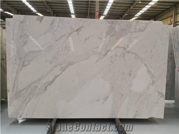 Polished Italy Calacatta Ducale Marble Slab