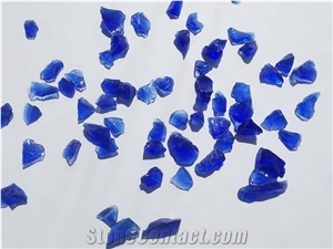 Glass Stone Deep Blue Color Stone Lumps 1-50mm
