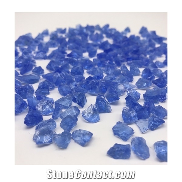 Sky Blue Gd-004 Artificial Glass Pebbles Stone