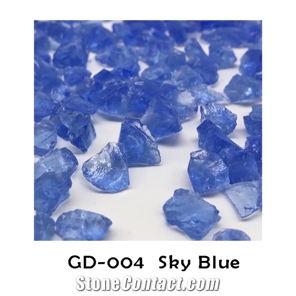 Sky Blue Gd-004 Artificial Glass Pebbles Stone