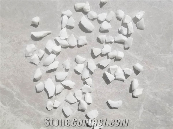 White Color Gd-001 Artificial Glass Stone for Terrazzo Tiles