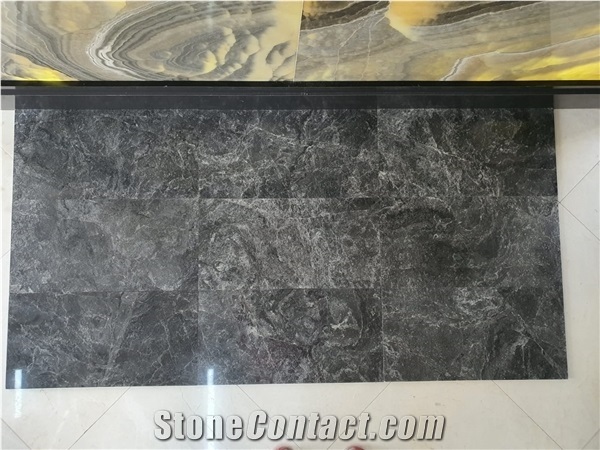 Cosmos Grey River Marble Tiles, Grey Marble Slabs