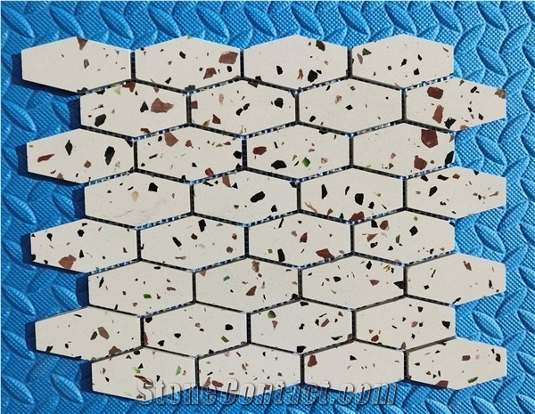 8080cm Natural Marble Mosaic with Cement Terrazzo