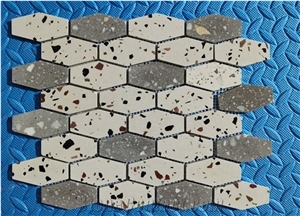 Cheap Price Mixed Marble and Terrazzo Flooring Mosaics