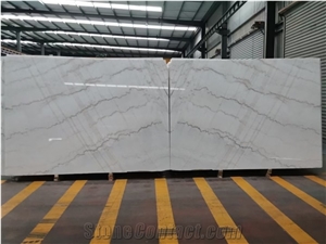 China Cheap White Marble ,White with Gray Line