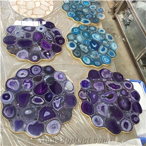 Customized Gemstone Geode Agate Table Top
