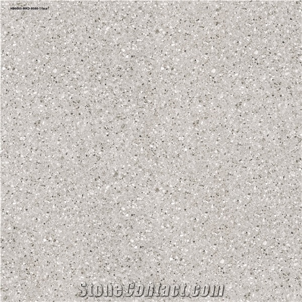 Terrazzo Bianco - Glossy Porcelain Tile 80x80
